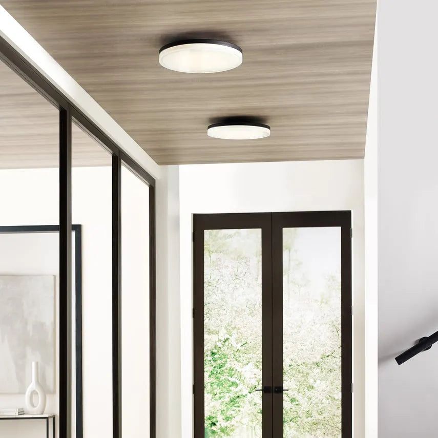 Visual Comfort Modern Collection - Wyatt LED Flush Mount - 700FMWYT16B-LED930 | Montreal Lighting & Hardware