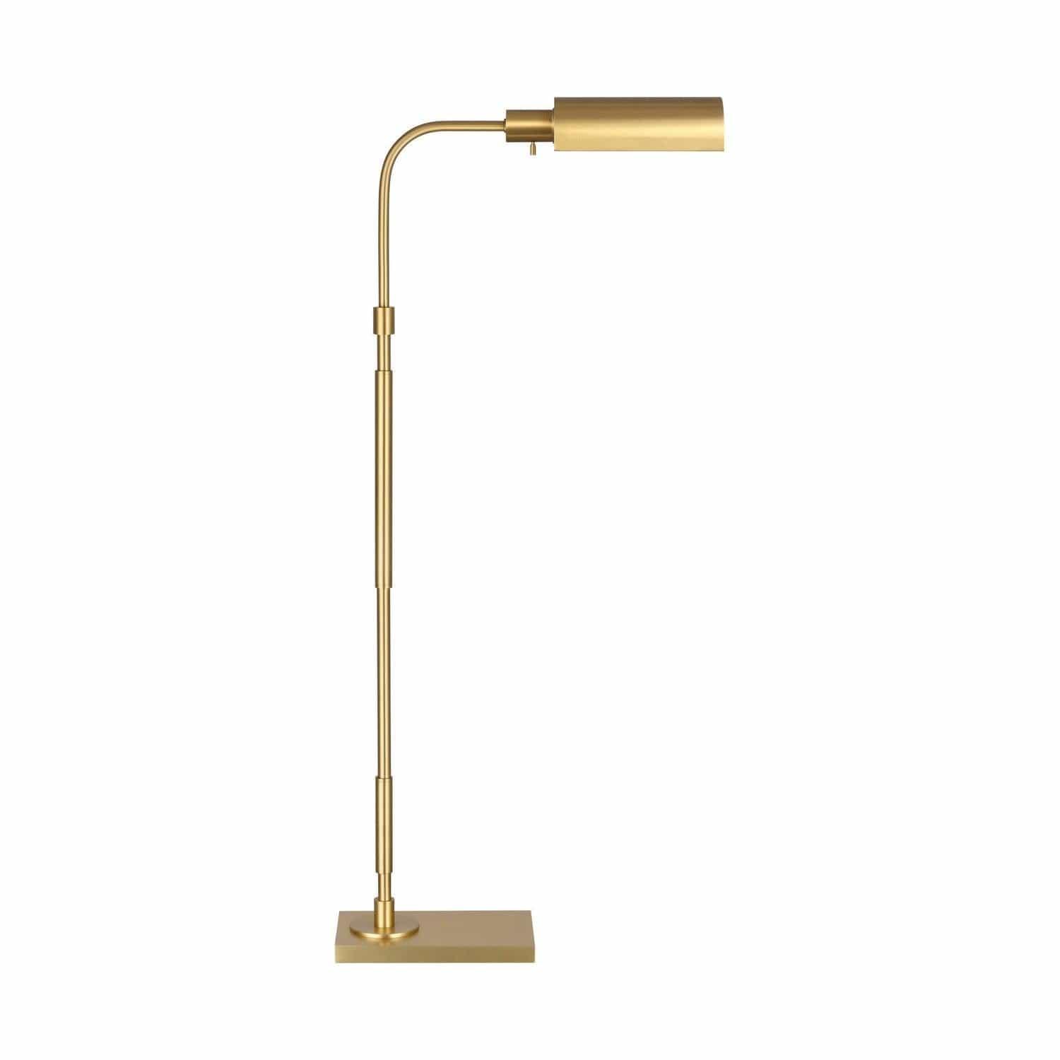 VISUAL COMFORT Solid Brass Cantilevered Floor Lamp w/Artemis