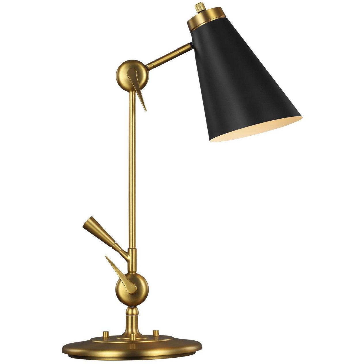 Malvasia Brass Desk Lamp  Currey and Company - Montreal Lighting