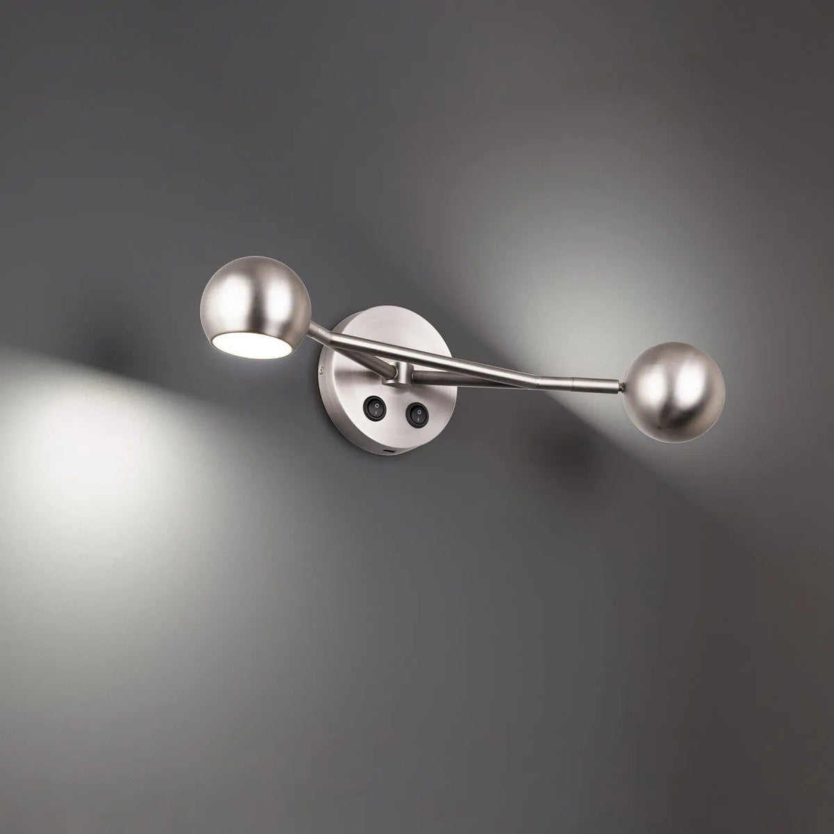 WAC Lighting - Duplex LED Bed Task Light - BL-67320-BN | Montreal Lighting & Hardware