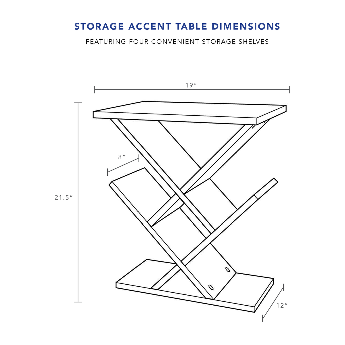 Table d'appoint en zigzag