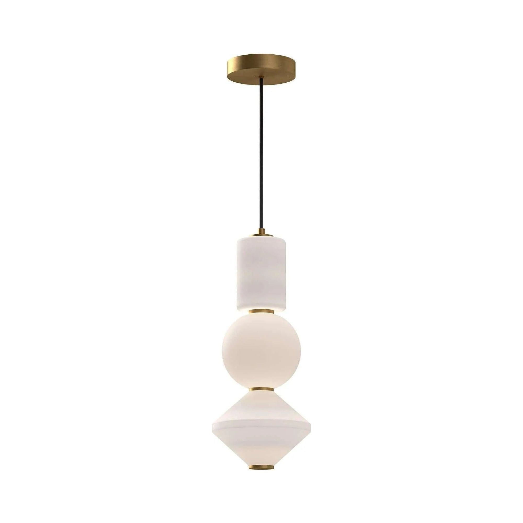 Alora Lighting - Bijou LED Geometric Pendant - PD530341AGOP | Montreal Lighting & Hardware