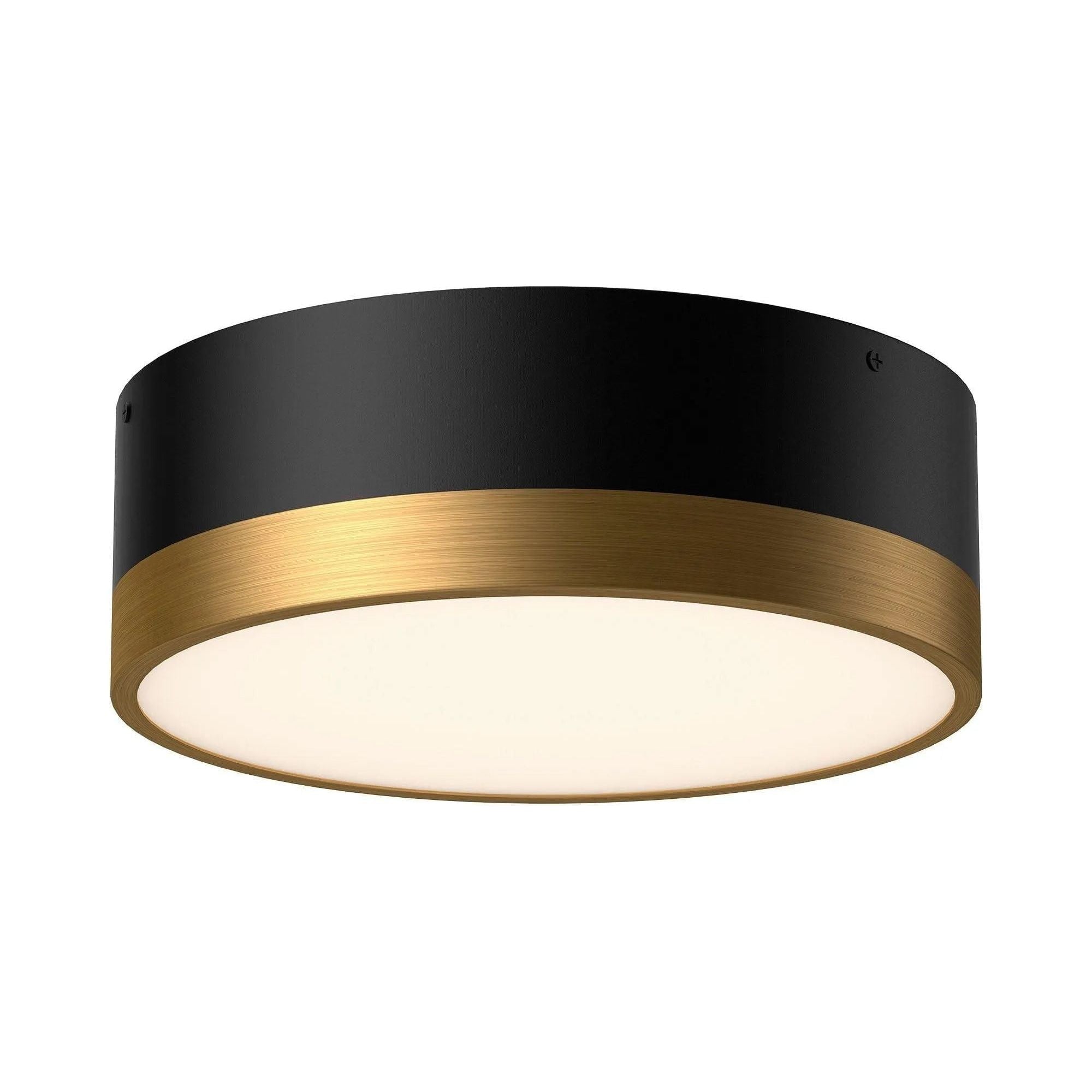 Alora Lighting - Brisbane Two-Tone Flush Mount - FM556212AGMB | Montreal Lighting & Hardware