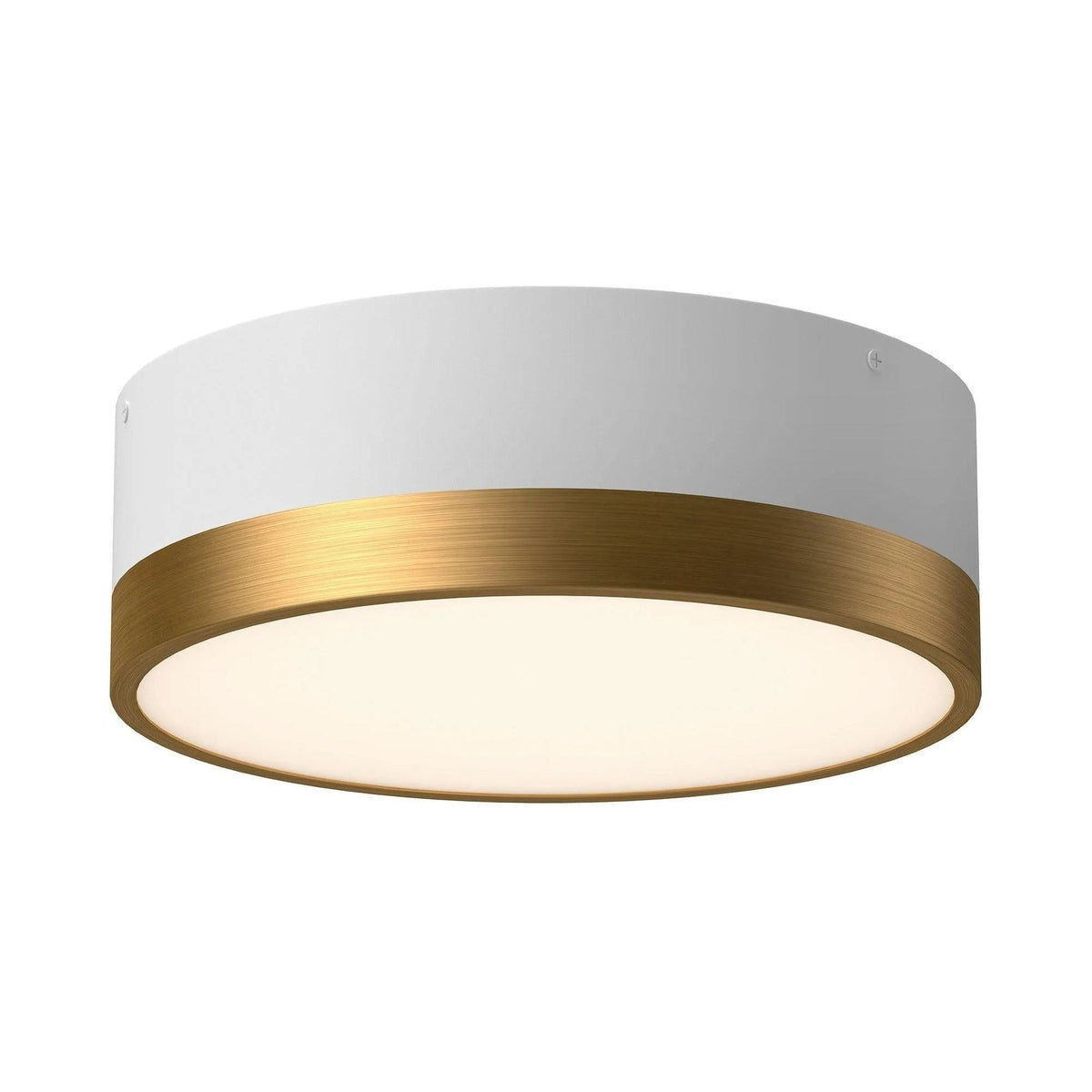 Alora Lighting - Brisbane Two-Tone Flush Mount - FM556212AGWH | Montreal Lighting & Hardware