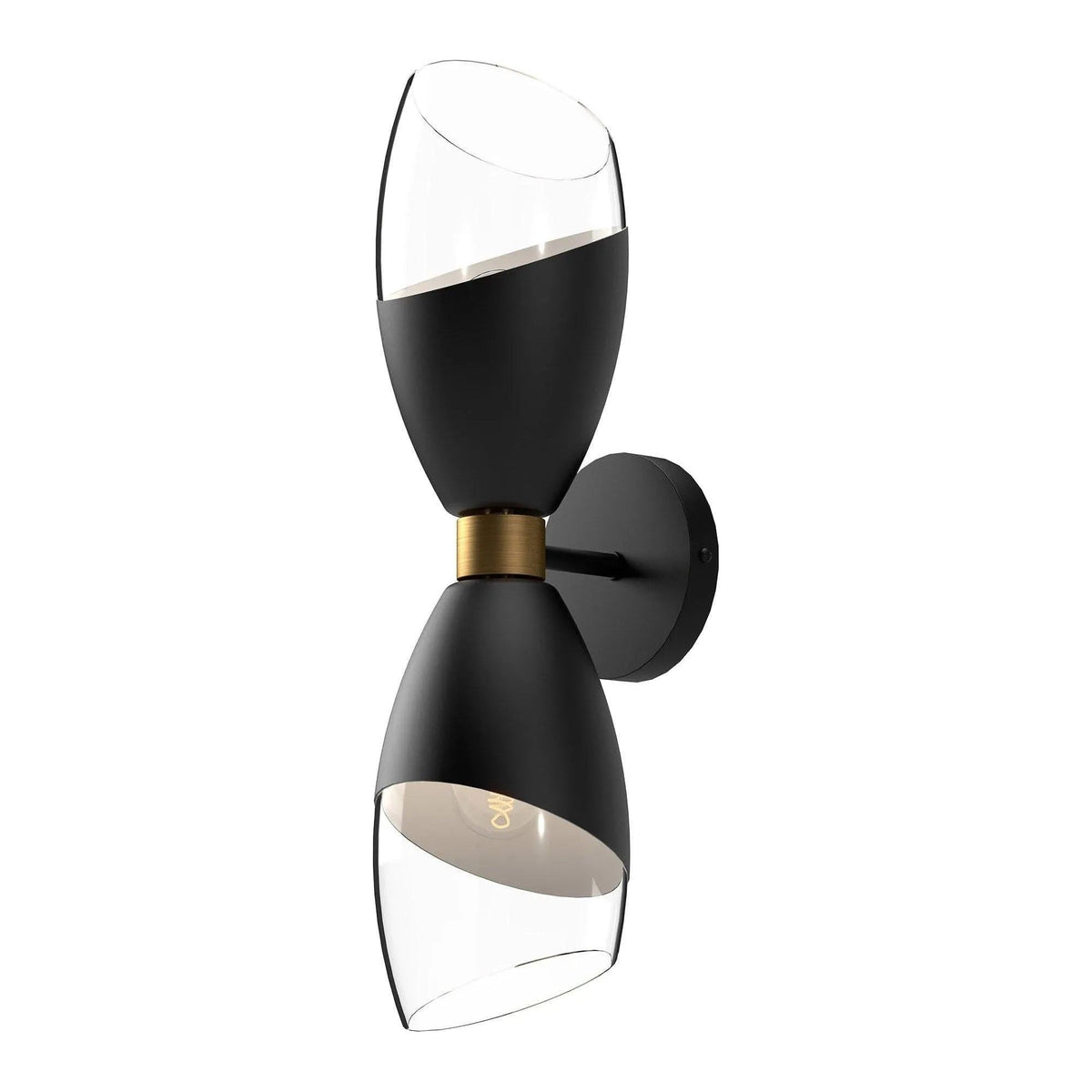 Alora Lighting - Capri Double Wall Sconce - WV587224MBCL | Montreal Lighting & Hardware