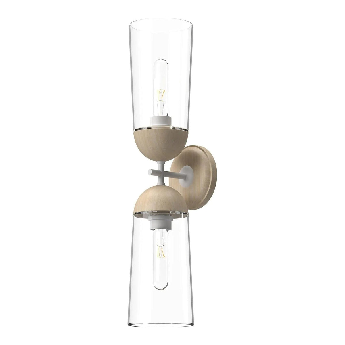 Alora Lighting - Emil Double Wall Sconce - WV542226WHWK | Montreal Lighting & Hardware