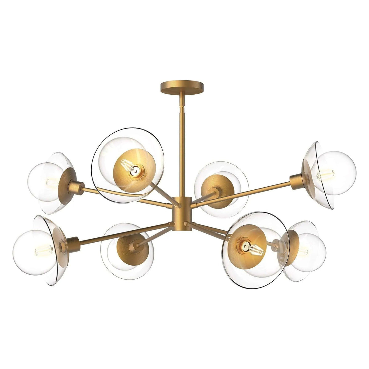 Alora Lighting - Francesca Chandelier - CH517338AGCL | Montreal Lighting & Hardware