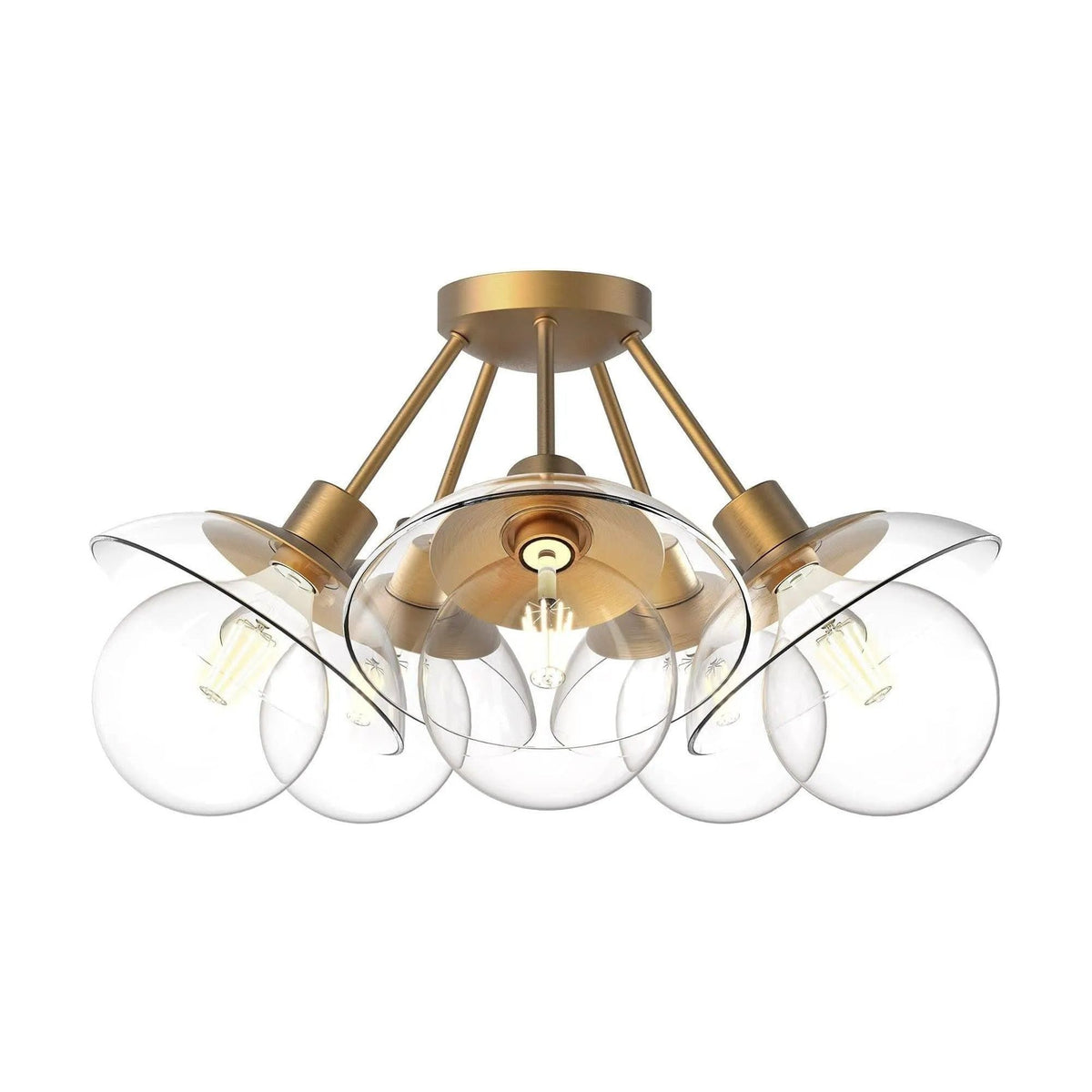 Alora Lighting - Francesca Semi-Flush Mount - SF517220AGCL | Montreal Lighting & Hardware