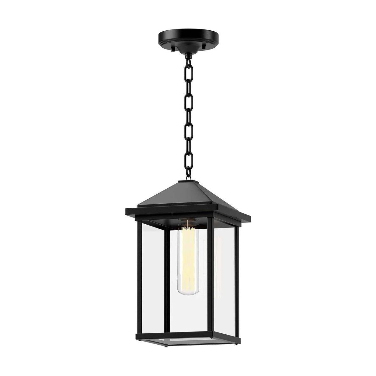 Alora Lighting - Larchmont Exterior Lantern - EP552009BKCL | Montreal Lighting & Hardware