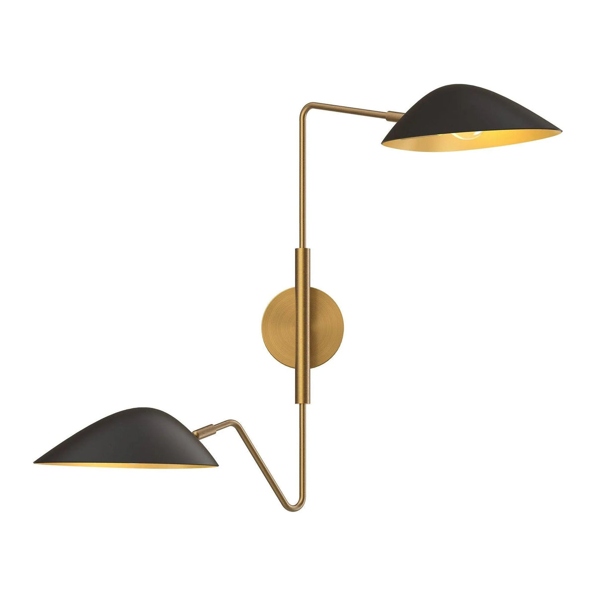 Alora Lighting - Oscar Double Wall-Swing Sconce - WV550224MBAG | Montreal Lighting & Hardware