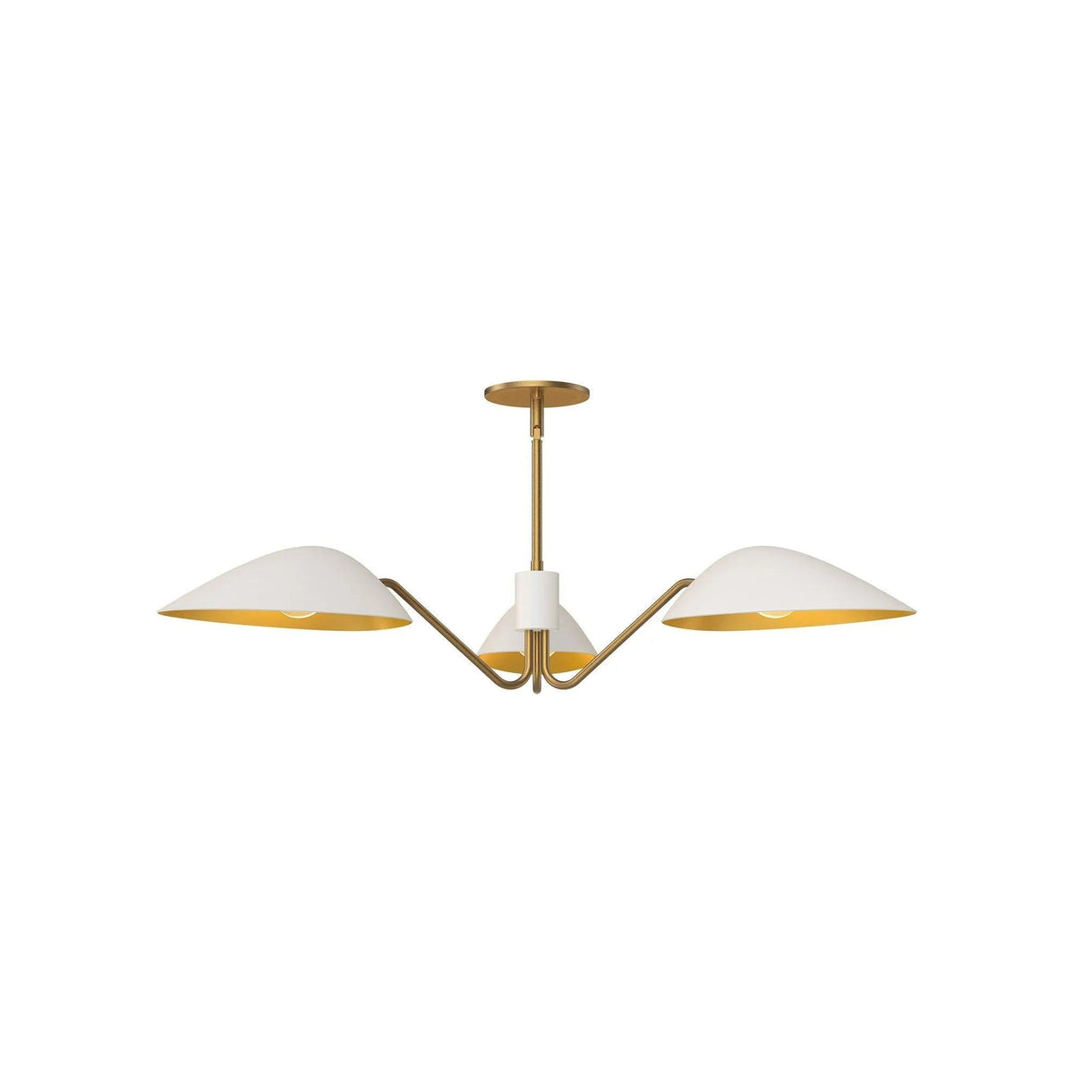 Alora Lighting - Oscar Pendant - PD550336WHAG | Montreal Lighting & Hardware