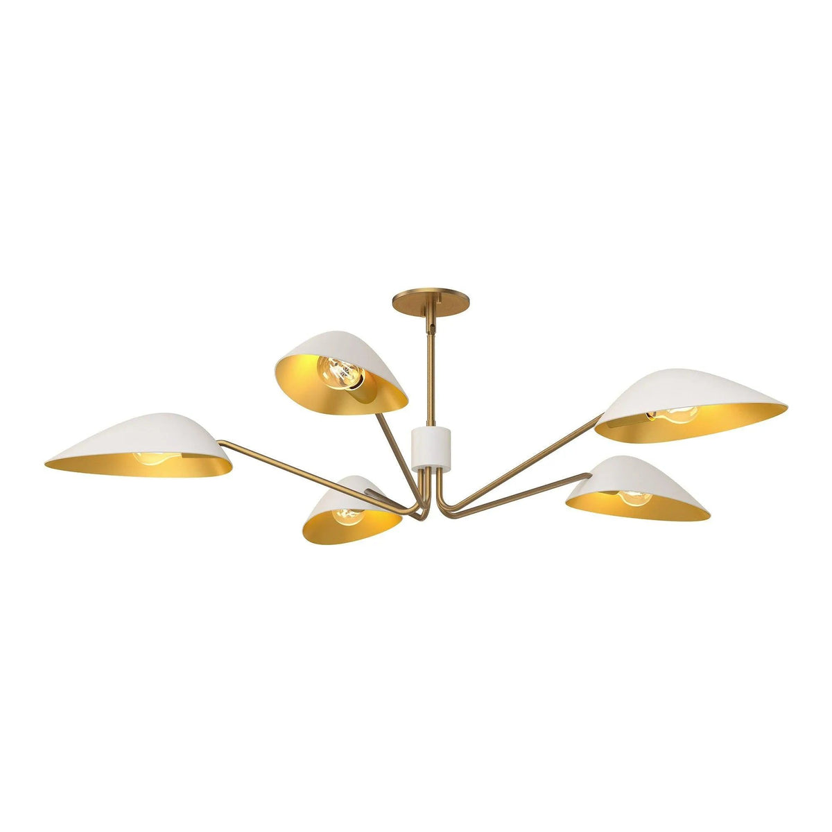 Alora Lighting - Oscar Pendant - PD550545WHAG | Montreal Lighting & Hardware