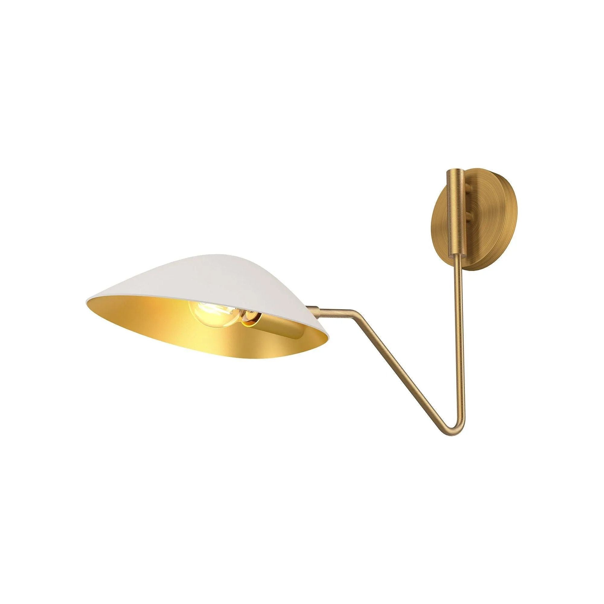 Alora Lighting - Oscar Wall-Swing Sconce - WV550006WHAG | Montreal Lighting & Hardware