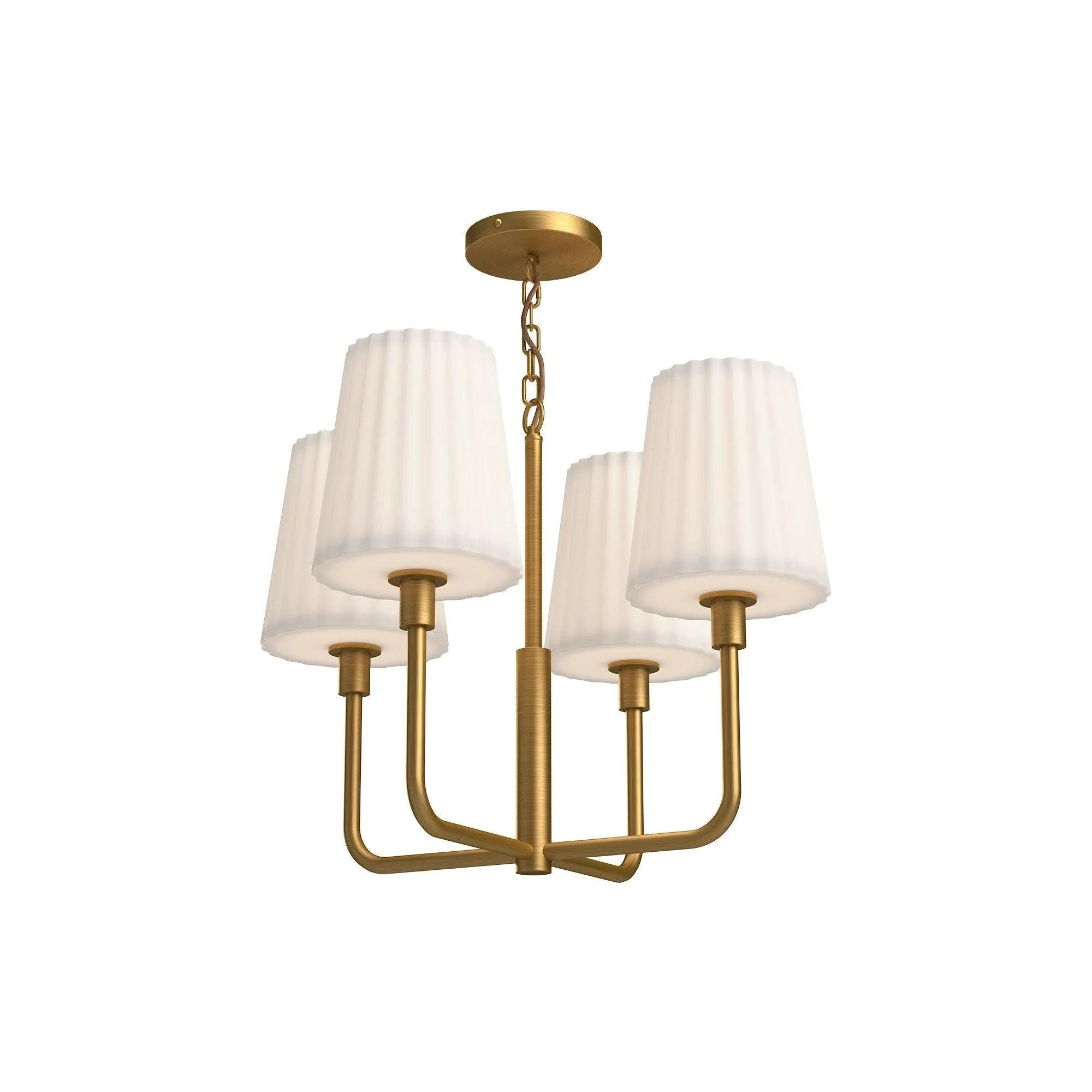 Alora Lighting - Plisse Chandelier - CH628423AGOP | Montreal Lighting & Hardware