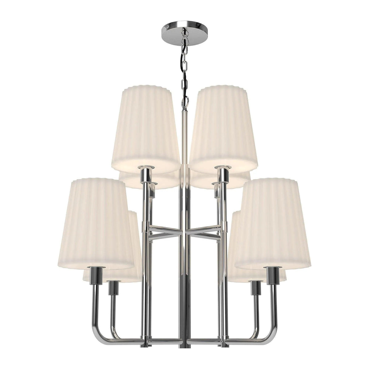 Alora Lighting - Plisse Chandelier - CH628830CHOP | Montreal Lighting & Hardware