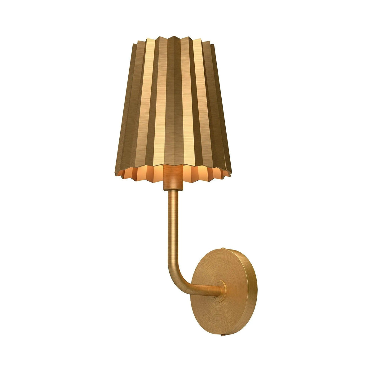 Alora Lighting - Plisse Metal Shade Wall Sconce - WV528007AG | Montreal Lighting & Hardware