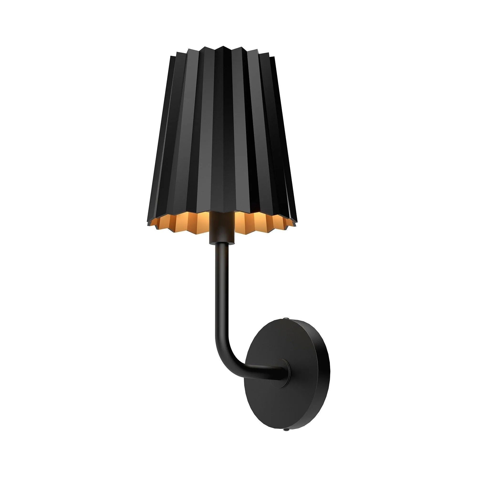 Alora Lighting - Plisse Metal Shade Wall Sconce - WV528007MB | Montreal Lighting & Hardware