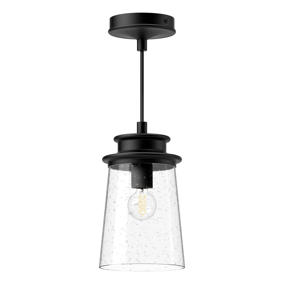 Alora Lighting - Quincy Exterior Pendant - EP533006BKCB | Montreal Lighting & Hardware