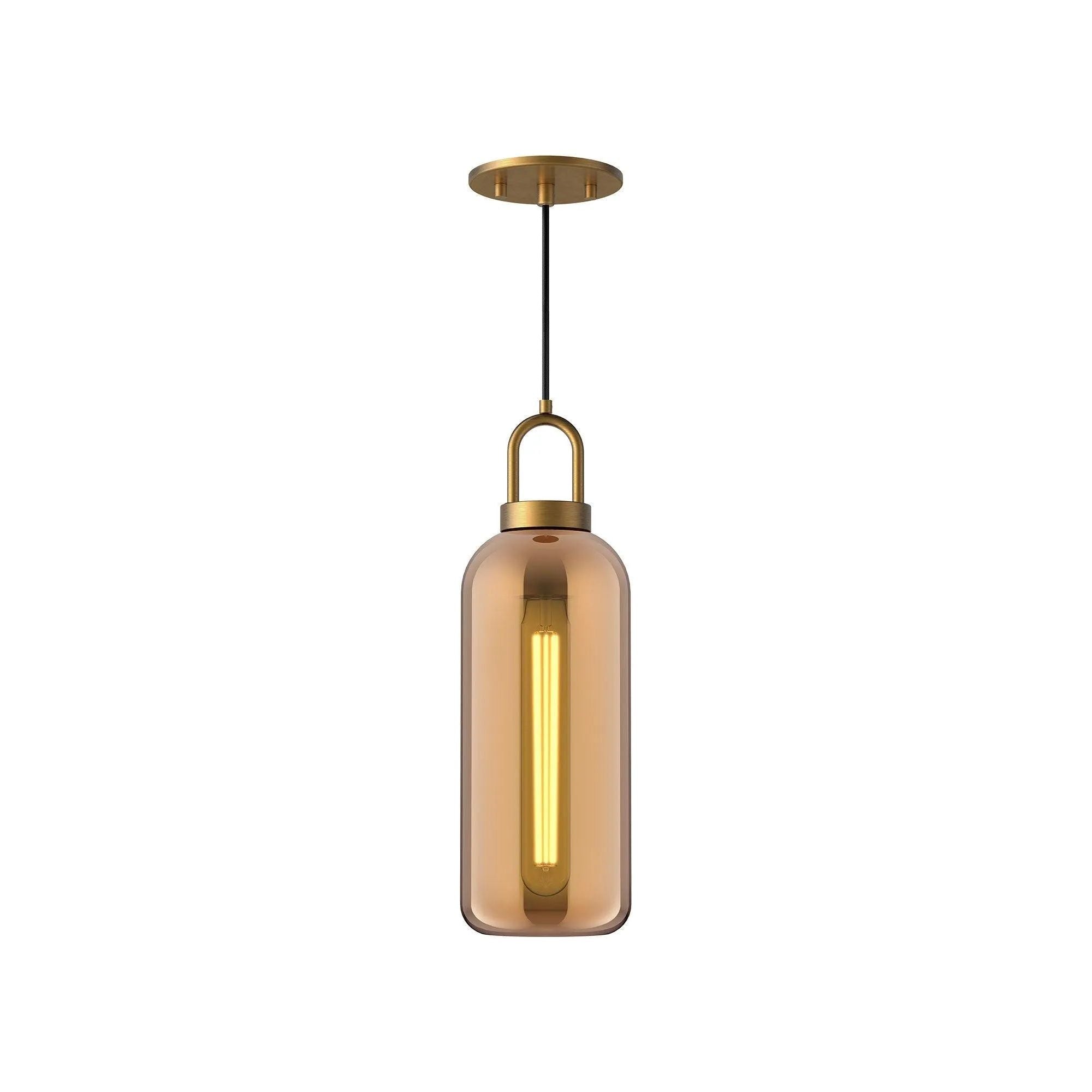 Alora Lighting - Soji Cylinder Pendant - PD401505AGCP | Montreal Lighting & Hardware