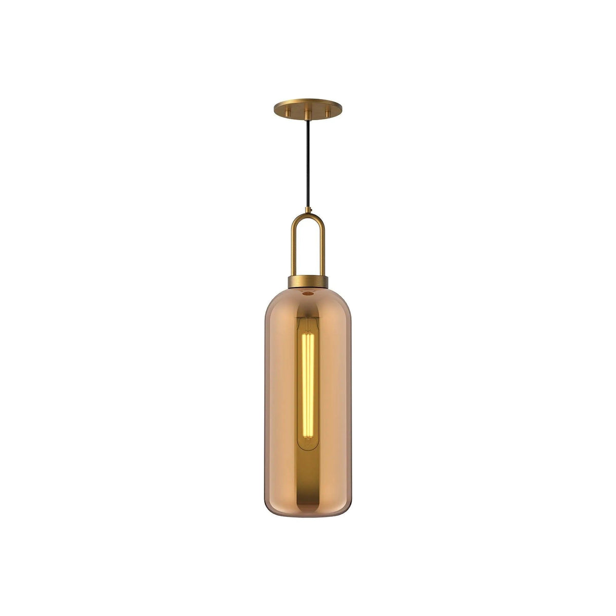 Alora Lighting - Soji Cylinder Pendant - PD401606AGCP | Montreal Lighting & Hardware