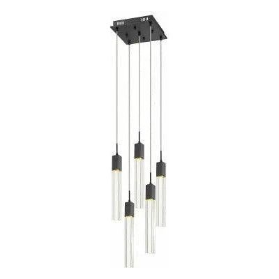 Avenue Lighting - Glacier 5 Pendant - HF1900-5-GL-BK | Montreal Lighting & Hardware