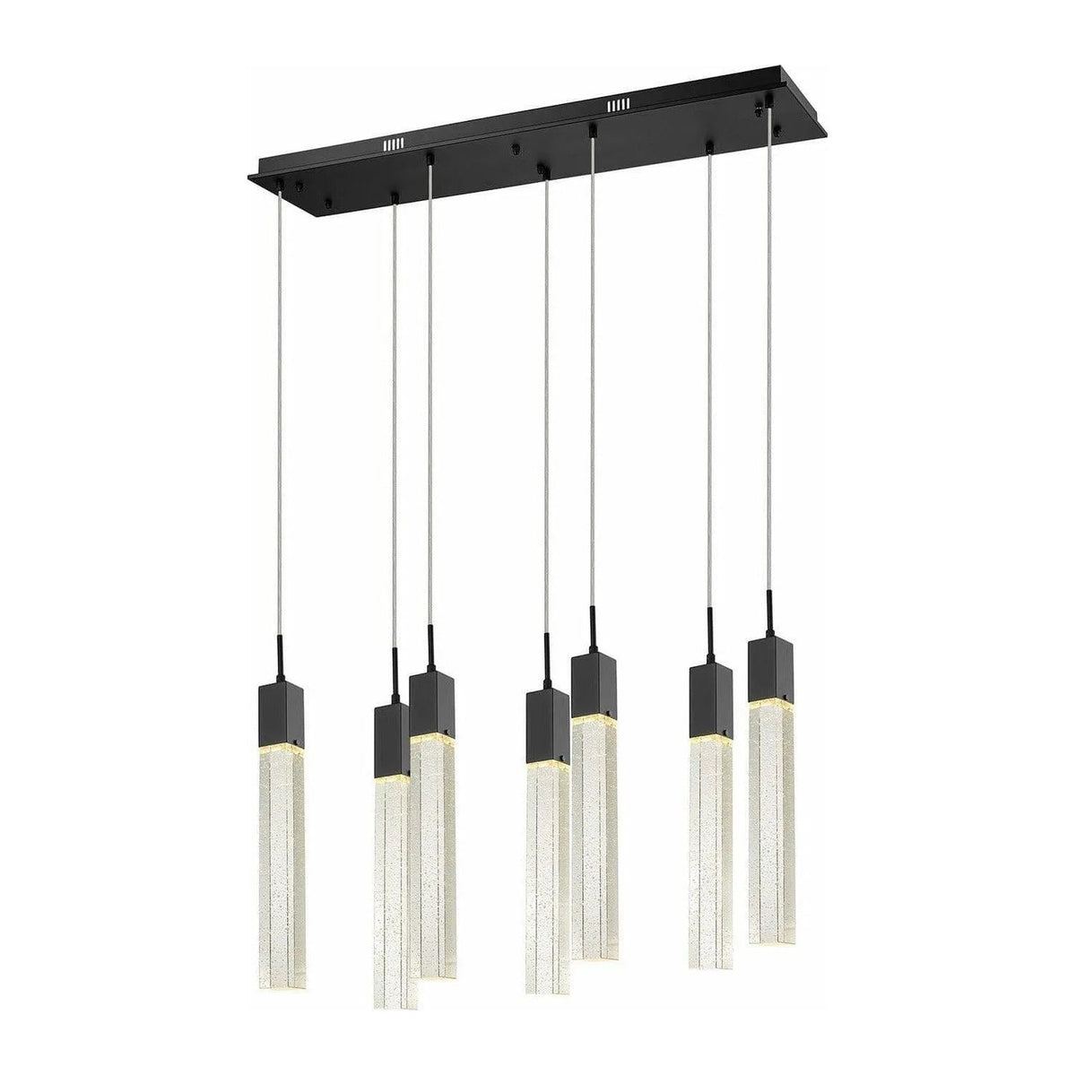 Avenue Lighting - Glacier Linear Multi Pendant - HF1900-7-GL-BK | Montreal Lighting & Hardware