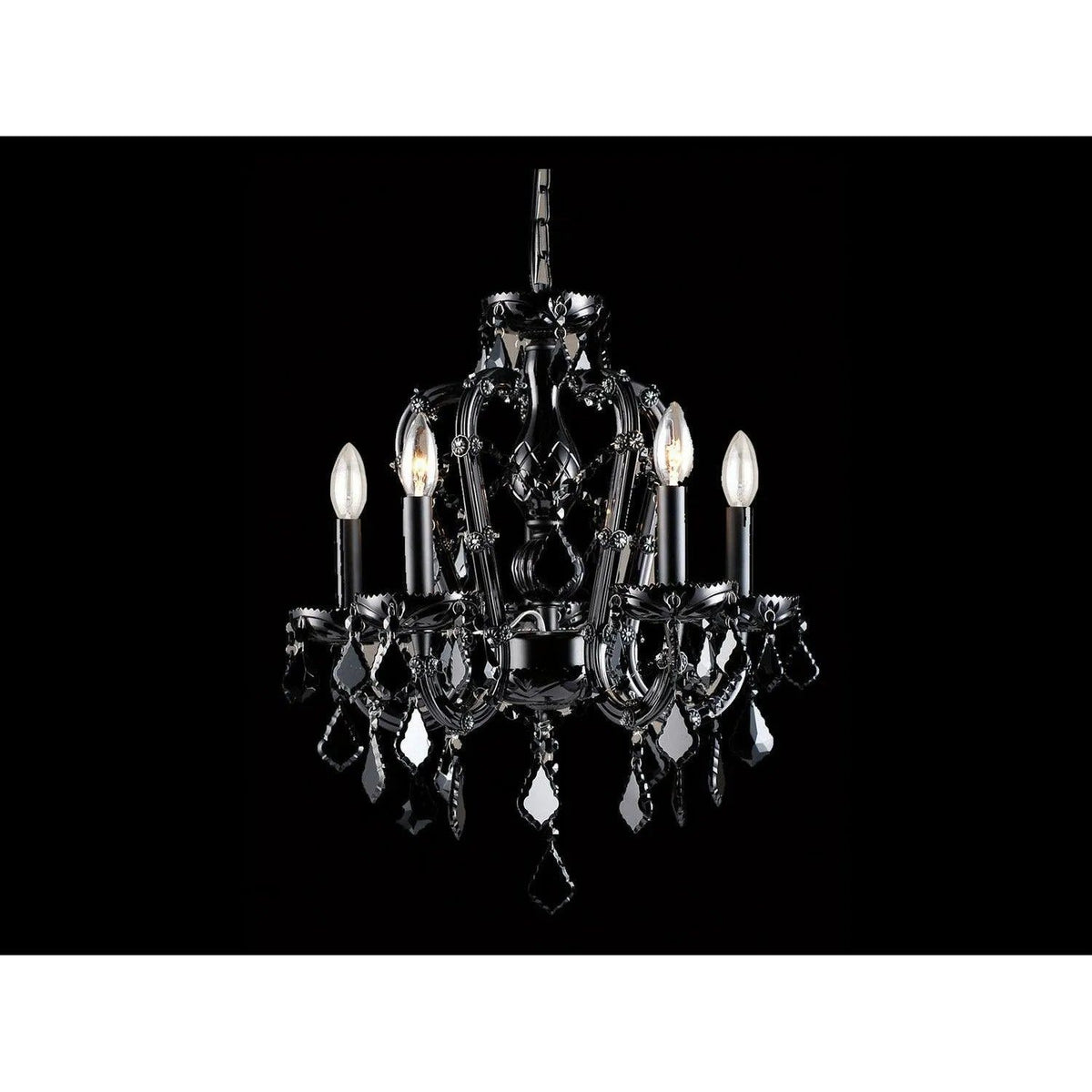 Avenue Lighting - Onyx Ln. Chandelier - HF1037-BLK | Montreal Lighting & Hardware