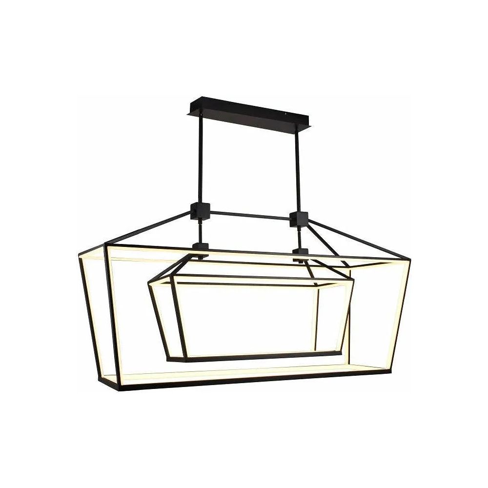 Avenue Lighting - Park Ave. Double Linear Chandelier - HF9413-BLK | Montreal Lighting & Hardware