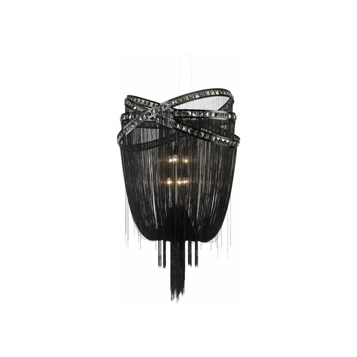 Avenue Lighting - Wilshire Blvd. Chandelier - HF1609-BLK | Montreal Lighting & Hardware