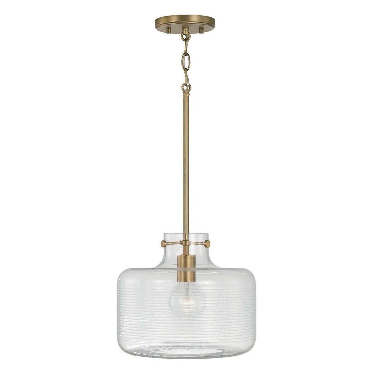 Capital Lighting Fixture Company - Brighton Ribbed Glass Pendant - 342511AD | Montreal Lighting & Hardware