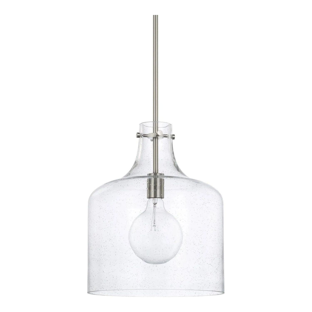 Capital Lighting Fixture Company - Crawford Seeded Glass Pendant - 325712BN | Montreal Lighting & Hardware