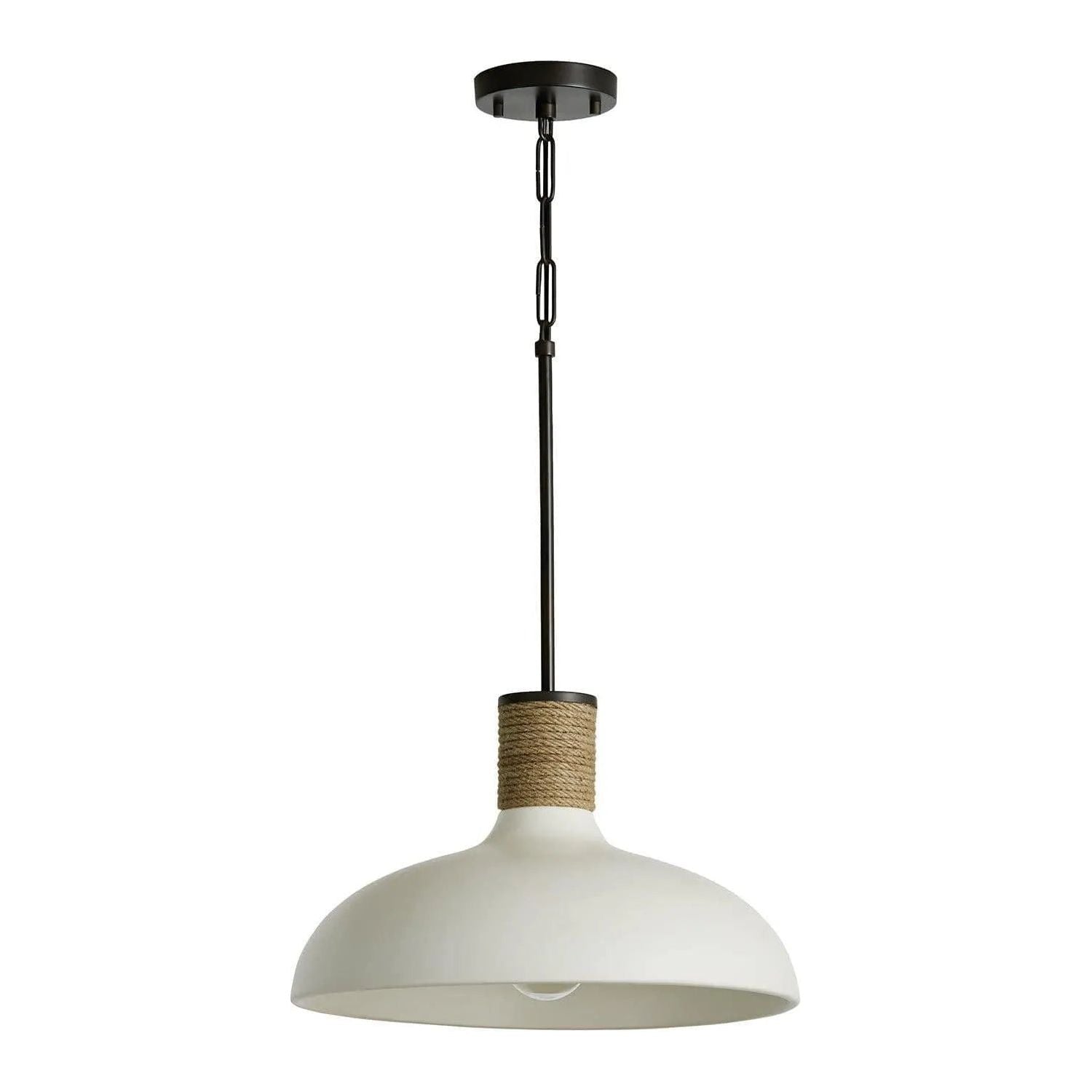 Capital Lighting Fixture Company - Destin Jute Cloche Pendant - 340612PW | Montreal Lighting & Hardware