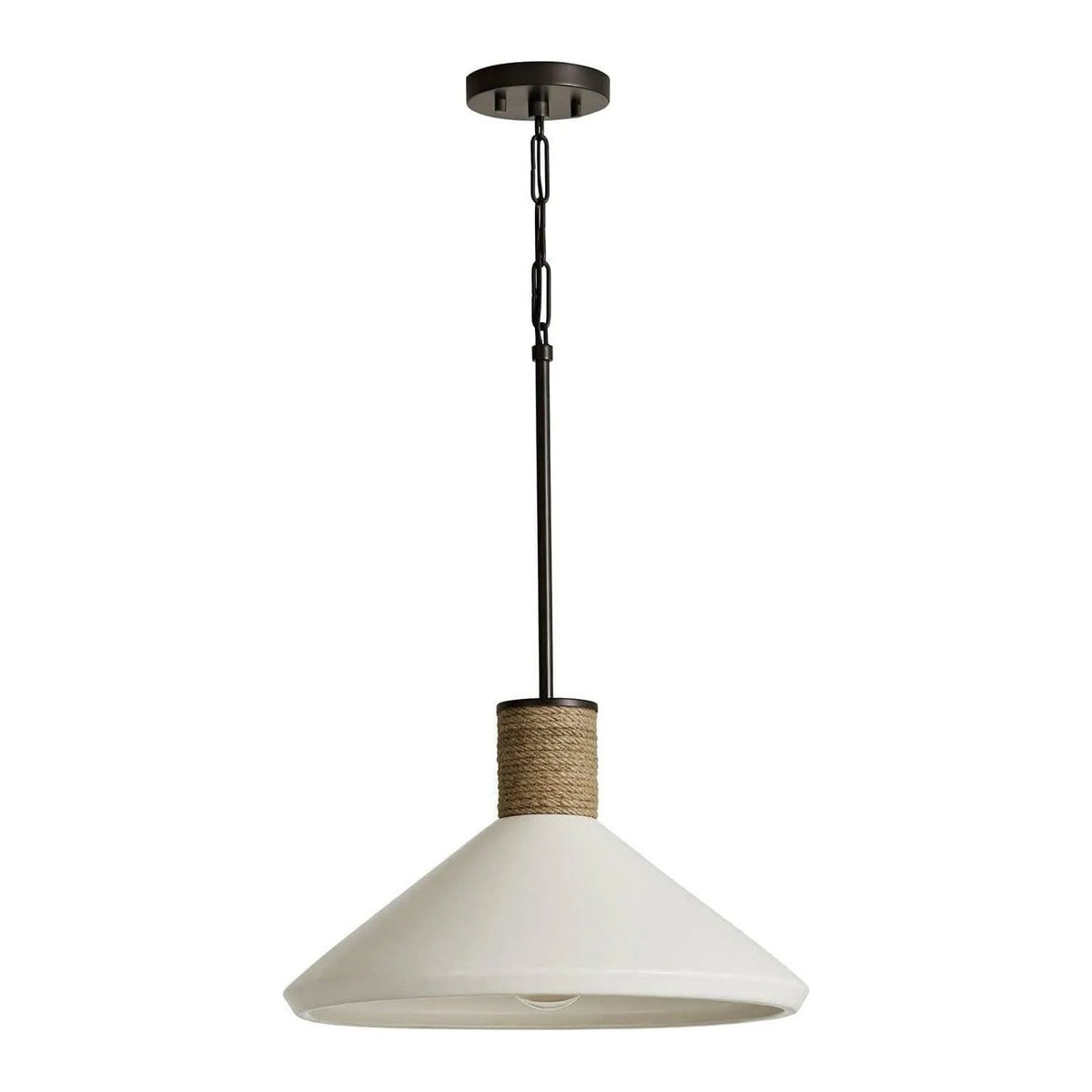 Capital Lighting Fixture Company - Destin Jute Cone Pendant - 340613PW | Montreal Lighting & Hardware