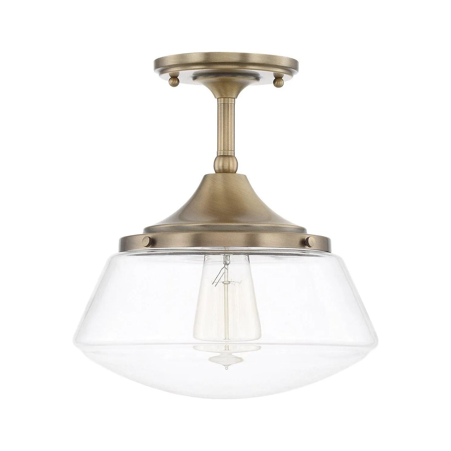 Capital Lighting Fixture Company - Schoolhouse Tall Semi-Flush Mount - 3533AD-134 | Montreal Lighting & Hardware