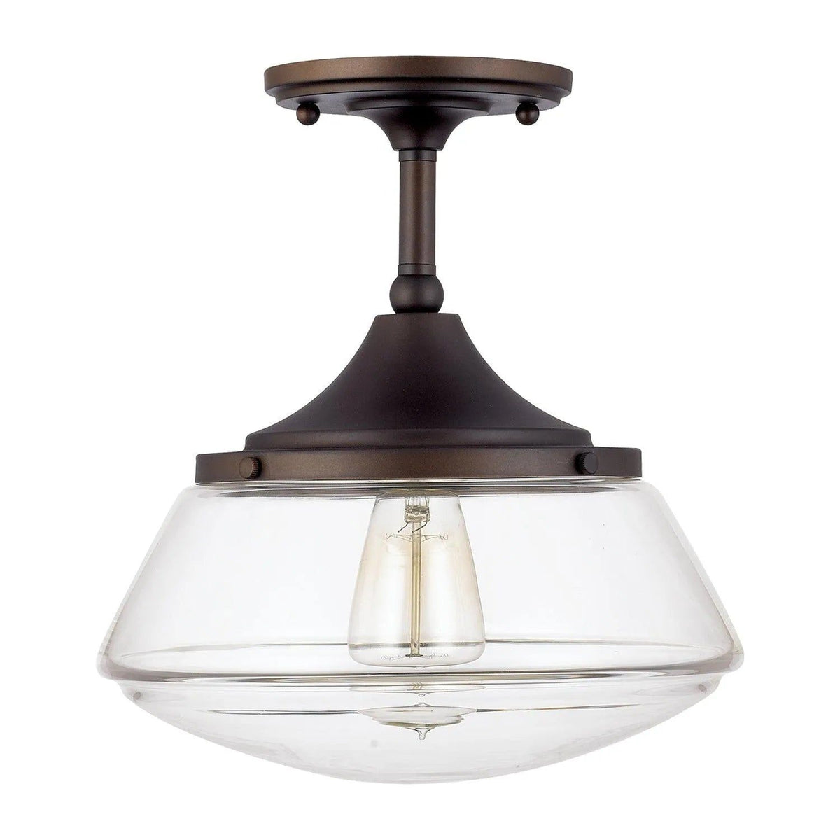 Capital Lighting Fixture Company - Schoolhouse Tall Semi-Flush Mount - 3533BB-134 | Montreal Lighting & Hardware