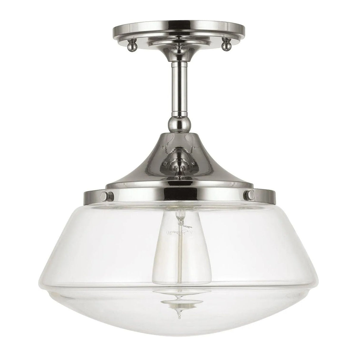 Capital Lighting Fixture Company - Schoolhouse Tall Semi-Flush Mount - 3533PN-134 | Montreal Lighting & Hardware