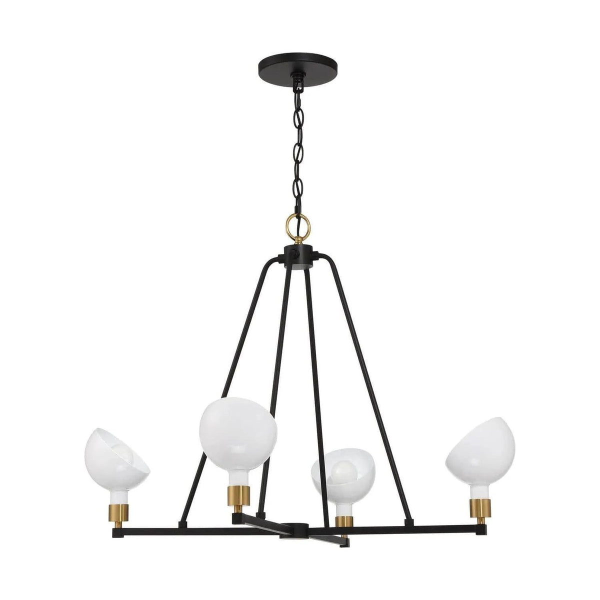 Crystorama - Gigi Chandelier - GIG-814-BK-AG | Montreal Lighting & Hardware