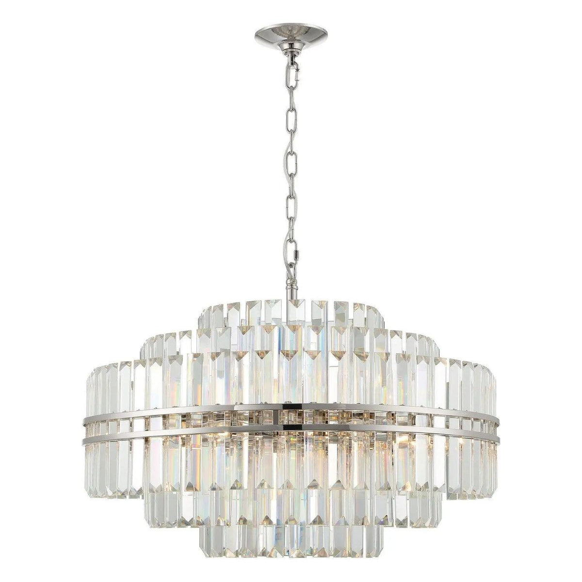 Crystorama - Hayes Chandelier - HAY-1407-PN | Montreal Lighting & Hardware