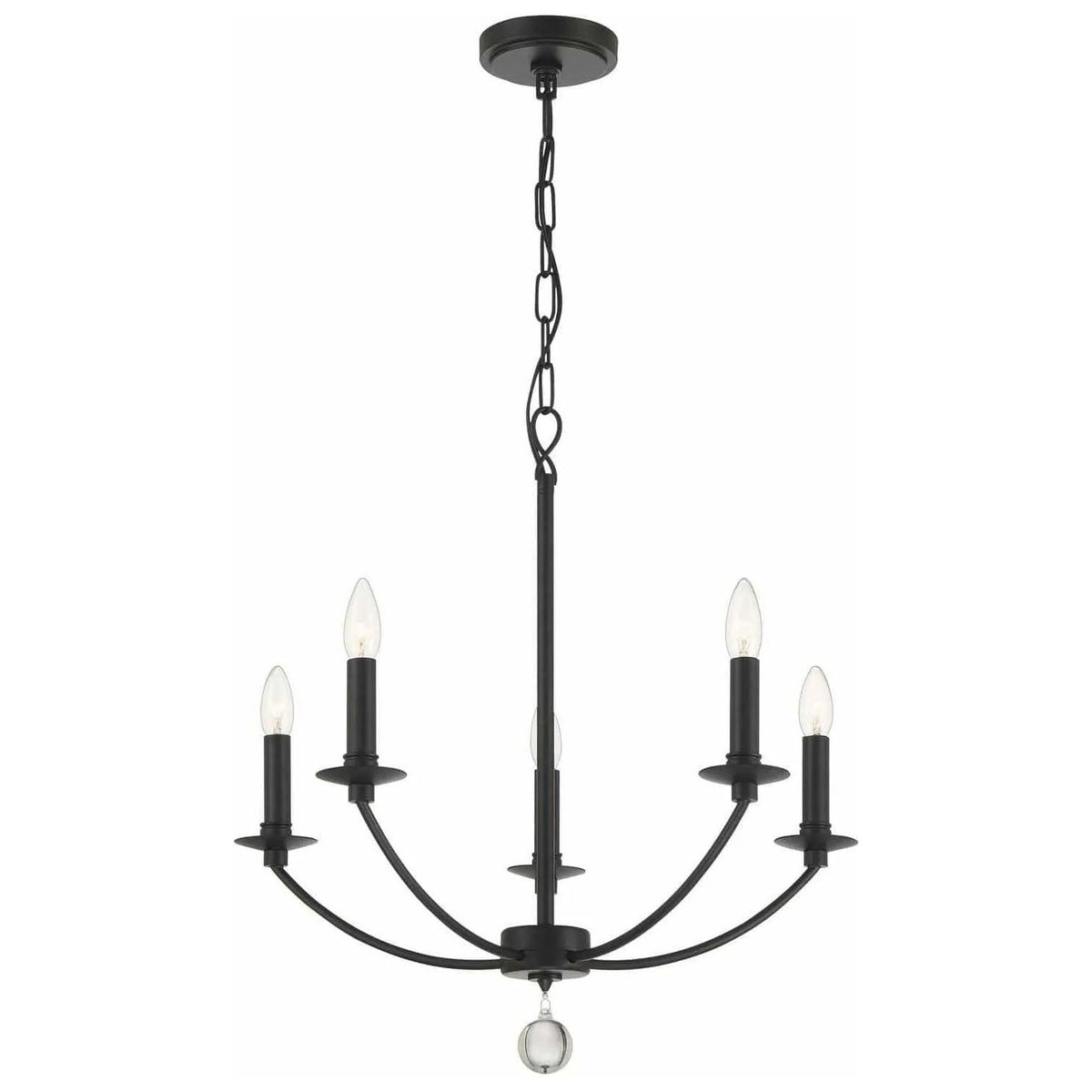 Crystorama - Mila Chandelier - MIL-8005-BK | Montreal Lighting & Hardware