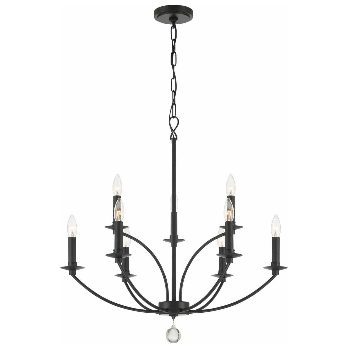 Crystorama - Mila Chandelier - MIL-8009-BK | Montreal Lighting & Hardware