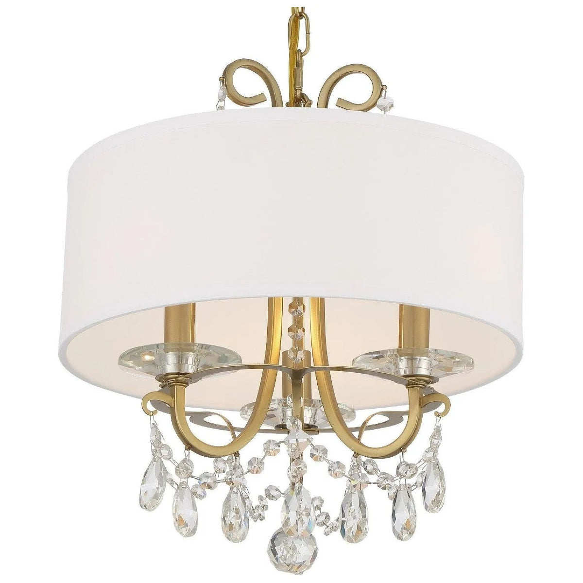 Crystorama - Othello Drum Shade Chandelier - 6623-VG-CL-MWP | Montreal Lighting & Hardware