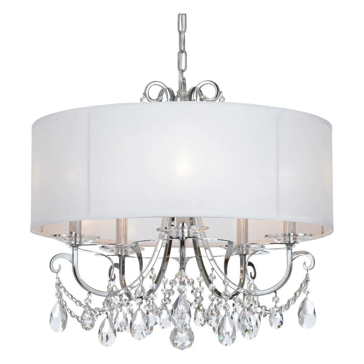 Crystorama - Othello Drum Shade Chandelier - 6625-CH-CL-MWP | Montreal Lighting & Hardware