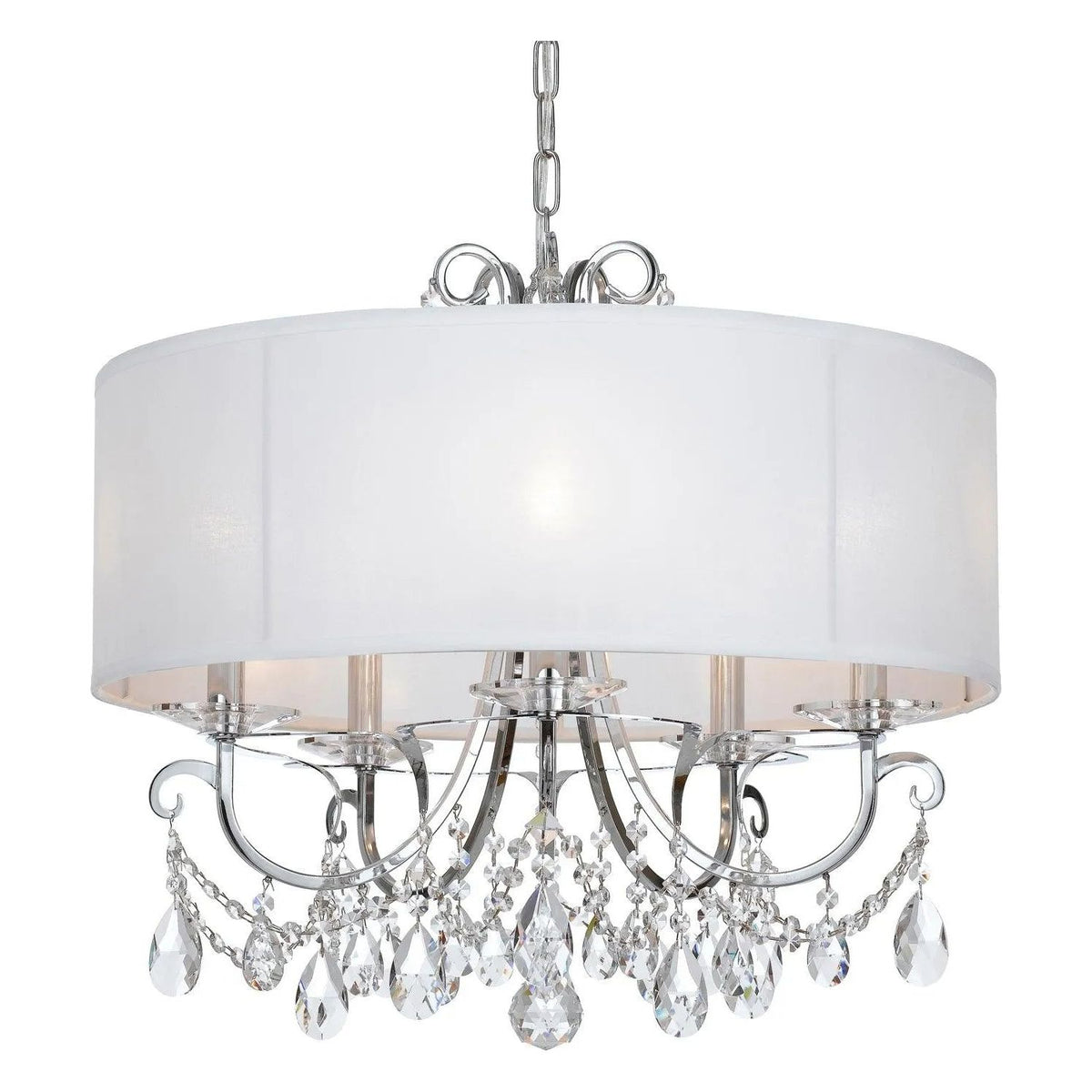 Crystorama - Othello Drum Shade Chandelier - 6625-CH-CL-S | Montreal Lighting & Hardware