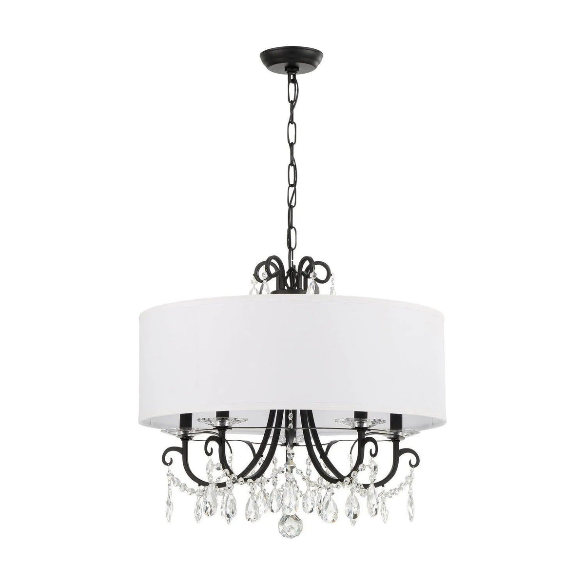 Crystorama - Othello Drum Shade Chandelier - 6625-MK-CL-MWP | Montreal Lighting & Hardware