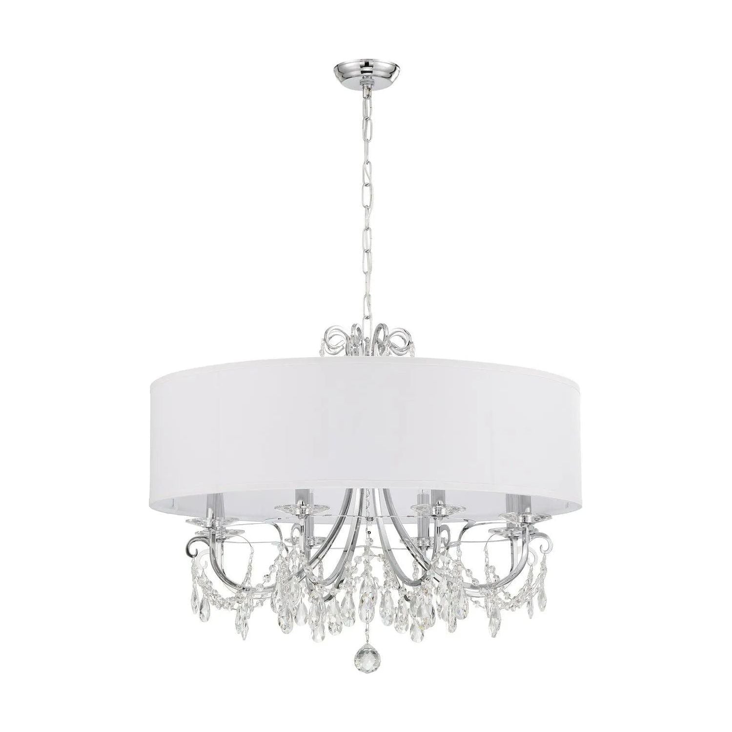 Crystorama - Othello Drum Shade Chandelier - 6628-CH-CL-MWP | Montreal Lighting & Hardware