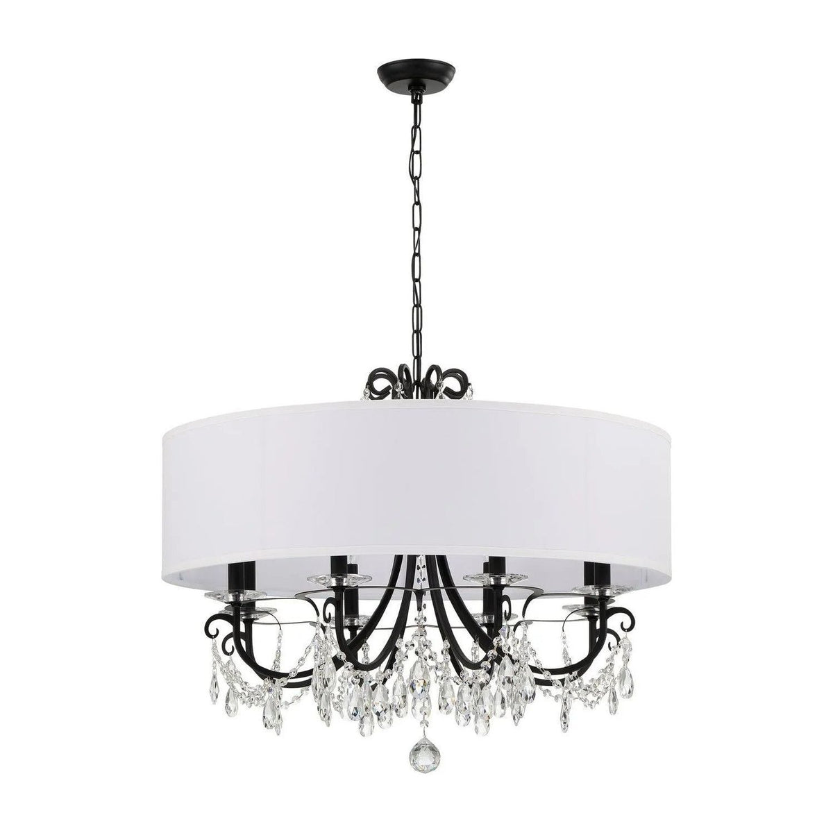 Crystorama - Othello Drum Shade Chandelier - 6628-MK-CL-MWP | Montreal Lighting & Hardware