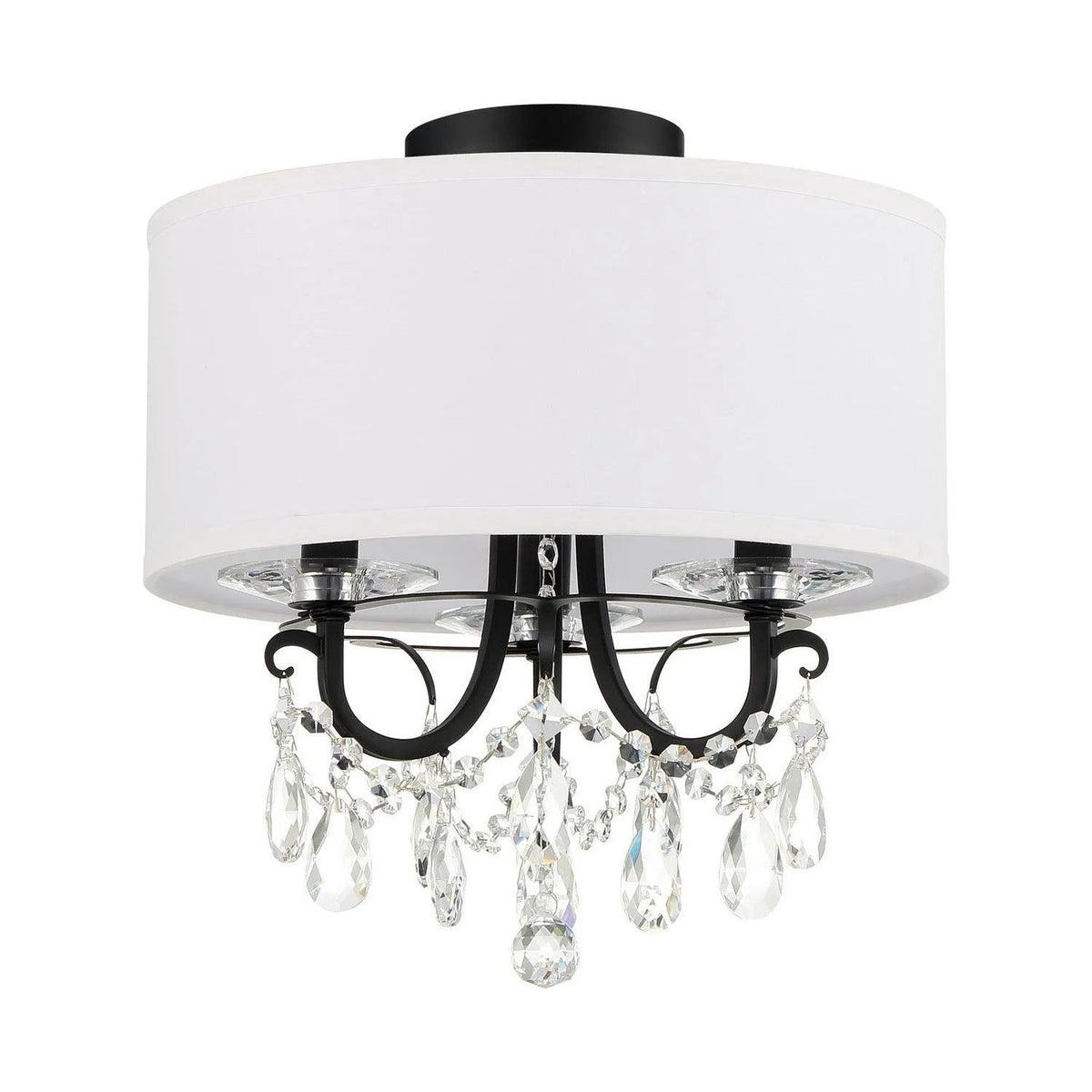 Crystorama - Othello Drum Shade Semi-Flush Mount - 6623-MK-CL-MWP_CEILING | Montreal Lighting & Hardware