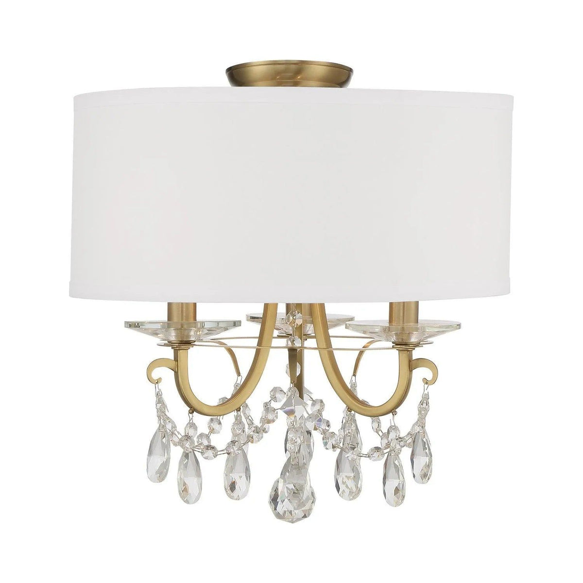 Crystorama - Othello Drum Shade Semi-Flush Mount - 6623-VG-CL-MWP_CEILING | Montreal Lighting & Hardware