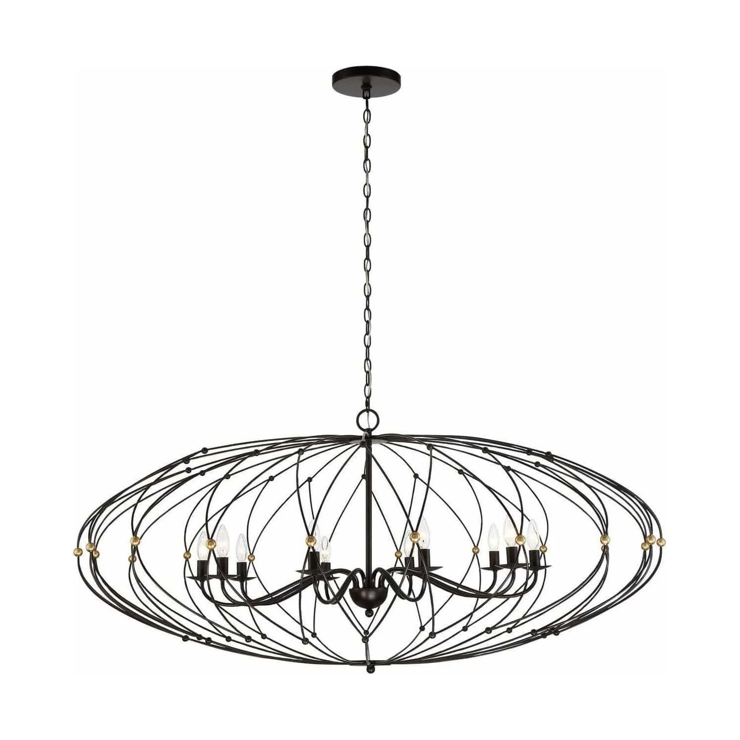 Crystorama - Zucca Oval Chandelier - ZUC-A9039-EB-GA | Montreal Lighting & Hardware