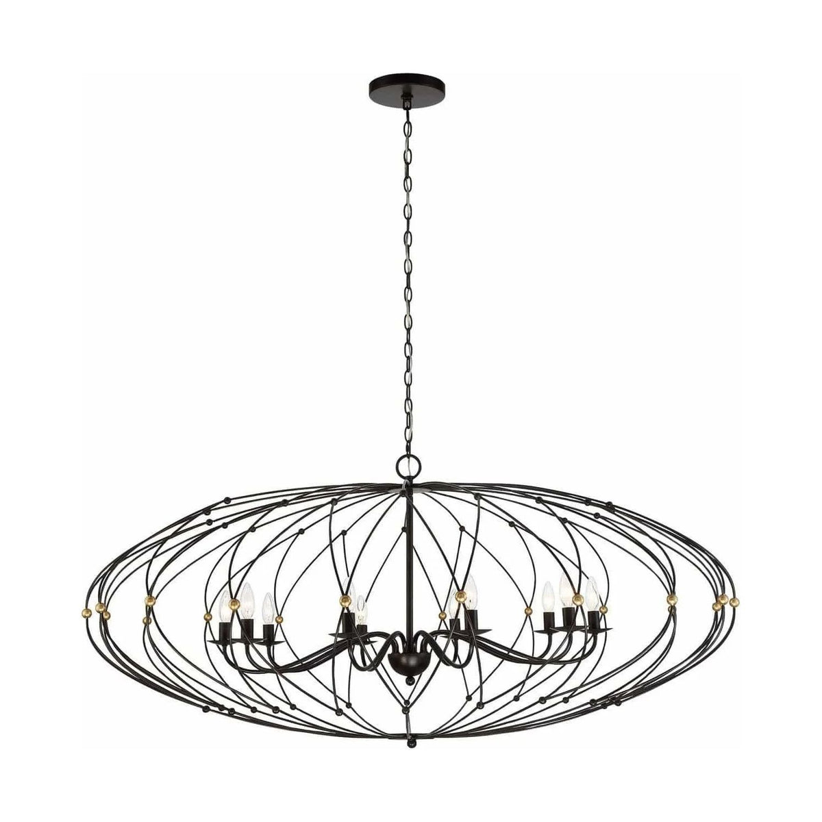 Crystorama - Zucca Oval Chandelier - ZUC-A9039-EB-GA | Montreal Lighting & Hardware